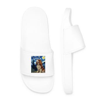 Cavalier King Charles Spaniel - Männer Badelatschen - Weiß - Vorne