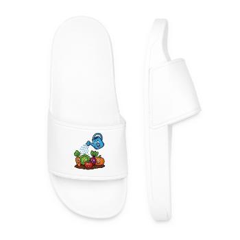 Happy Garden Vegetables Gießen Kawaii - Männer Badelatschen - Weiß - Vorne