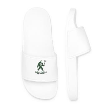 Camping drôle Sasquatch Bigfoot a eu mon pénis - Claquettes Homme - blanc - Devant