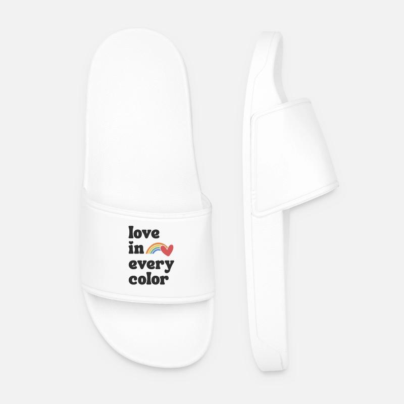 Love in every Color Pride - Men’s Pool Sliders - white