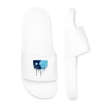 Leaking Flag of Minnesota - Men’s Pool Sliders - white - Front