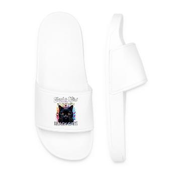 Fille Chat Noir - Claquettes Homme - blanc - Devant