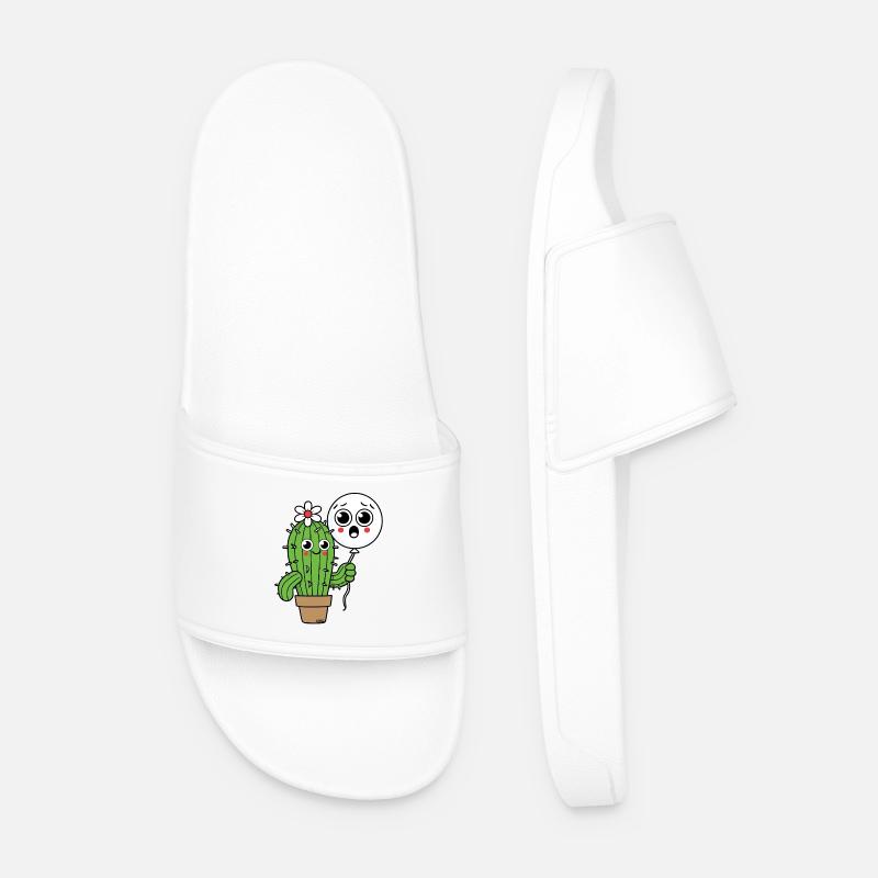Cactus Buddy und Balloon Ghost - Männer Badelatschen - Weiß