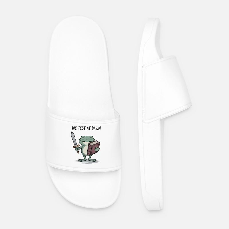 Frog Knight Dawn - Men’s Pool Sliders - white