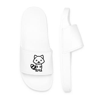 raccoon - Men’s Pool Sliders - white - Front