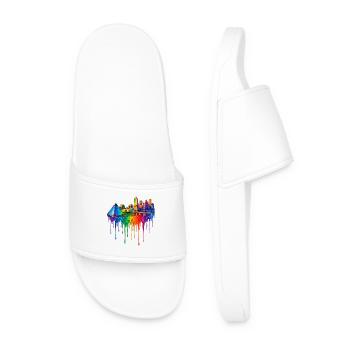 Memphis Tennessee Dripping Art - Men’s Pool Sliders - white - Front