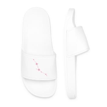 Taurus Star Constellation Zodiac Sign Pastel Pink - Men’s Pool Sliders - white - Front
