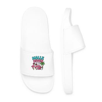 Malle Divas On Tour Women's Flamingo Mallorca Party - Men’s Pool Sliders - white - Front