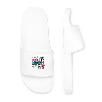 Malle Divas On Tour Women's Flamingo Mallorca Party - Men’s Pool Sliders - white - Front