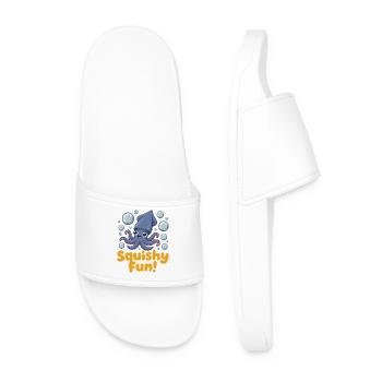 Illustration de calmar Squishy Fun - Claquettes Homme - blanc - Devant