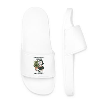 Decor for introverts | Plants - Men’s Pool Sliders - white - Front