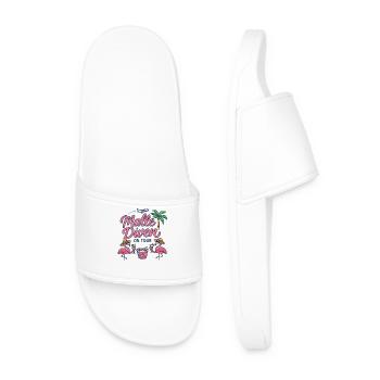Malle Divas On Tour Women's Flamingo Mallorca Party - Men’s Pool Sliders - white - Front