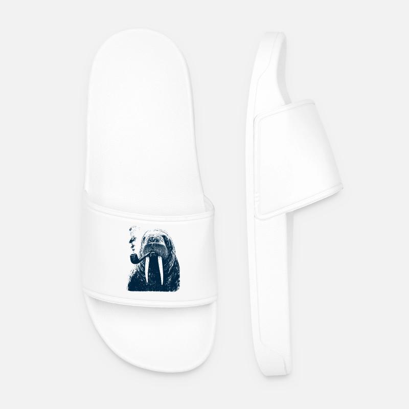 Walrus Captain - Men’s Pool Sliders - white