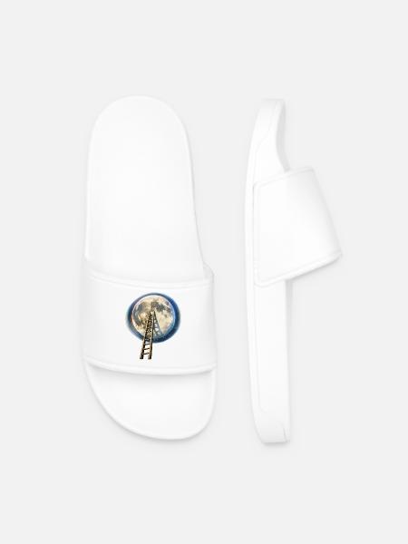 Ladder to the Moon - Men’s Pool Sliders - white