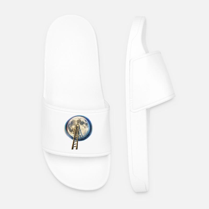 Ladder to the Moon - Men’s Pool Sliders - white