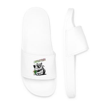 Cannabybara Chill Capybara Cannabis Style - Claquettes Homme - blanc - Devant
