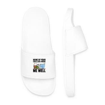 Skeleton on the PC: Reaching e-mails can't find me - Men’s Pool Sliders - white - Front