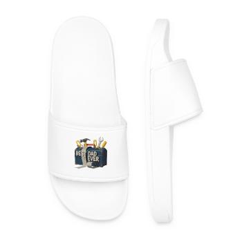 Best Dad Ever Toolbox - Men’s Pool Sliders - white - Front
