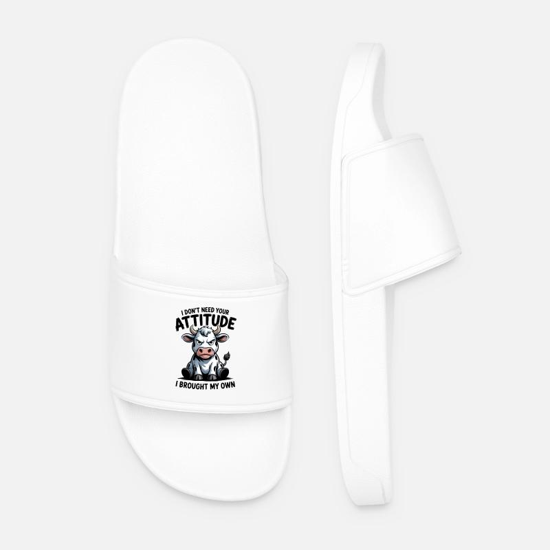 Attitude de vache : expression - Claquettes Homme - blanc