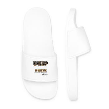 Deep House. - Men’s Pool Sliders - white - Front