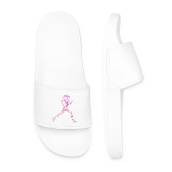 Gift idea for a running with running - Men’s Pool Sliders - white - Front