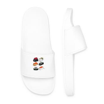 Chats à sushi cadeau mignon de cuisine japonaise Kawaii - Claquettes Homme - blanc - Devant