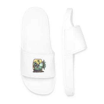 Avocat Alieno dans un grille-pain - Claquettes Homme - blanc - Devant