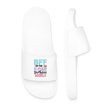 BFF of The K-Pop Birthday Girl - Men’s Pool Sliders - white - Front