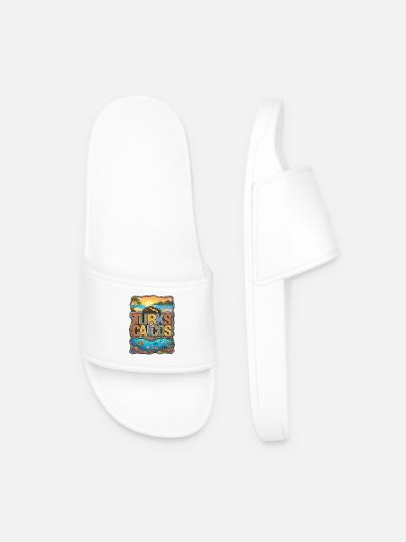 Souvenir des îles Turques-et-Caïques - Claquettes Homme - blanc