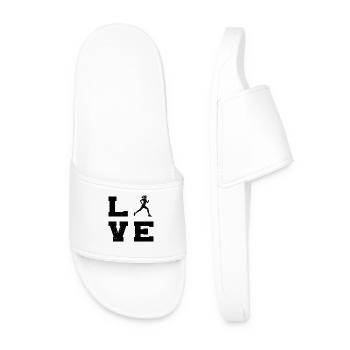 Gift idea for a running with running - Men’s Pool Sliders - white - Front