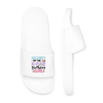 Security Of The K-Pop Birthday Girl - Men’s Pool Sliders - white - Front
