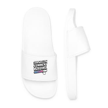 Sarcastic Comment Loading Bar Loading - Men’s Pool Sliders - white - Front