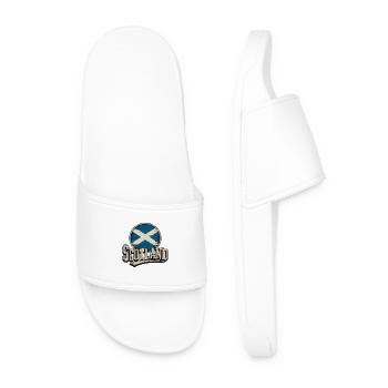Scotland Vintage Flag - Men’s Pool Sliders - white - Front