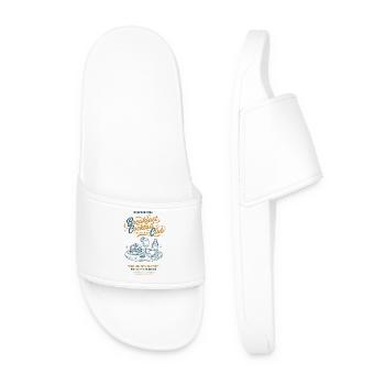 Breakfast Cocktail Club brunch coffee pancake food - Men’s Pool Sliders - white - Front