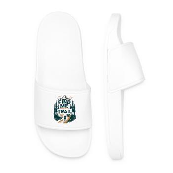 Graphique du sentier Sentier Trouve-moi sur le sentier forestier - Claquettes Homme - blanc - Devant