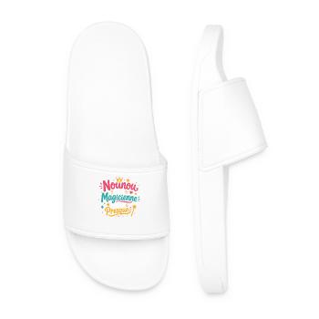 Nonou Pas Magicienne Mais Presque - Claquettes Homme - blanc - Devant