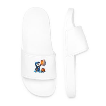 Penguin Heating Hero Blue - Men’s Pool Sliders - white - Front