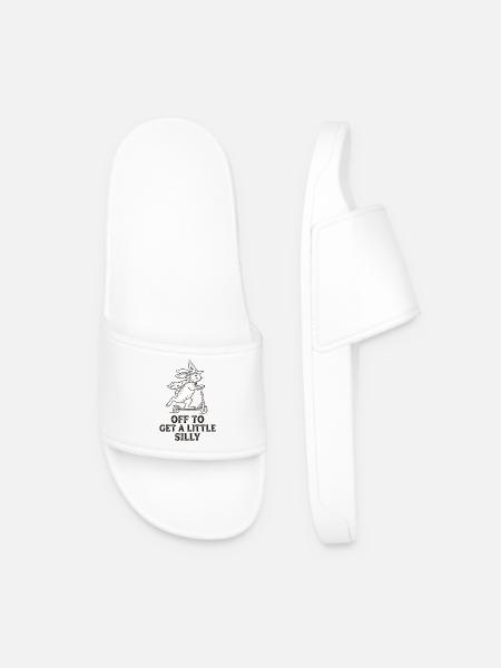 Off To Get A Little Silly - Men’s Pool Sliders - white
