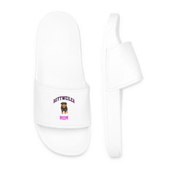 Logo de la maman rottweiler en rose - Claquettes Homme - blanc - Devant