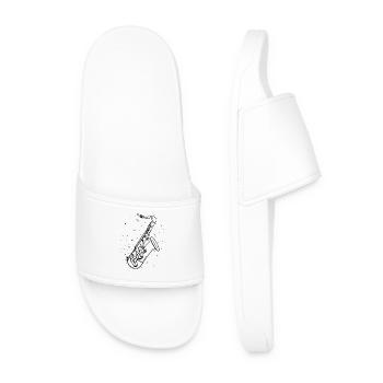 Croquis de saxophone - Claquettes Homme - blanc - Devant