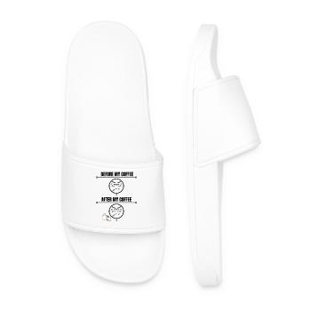 Grumpy Coffee Joke - Claquettes Homme - blanc - Devant