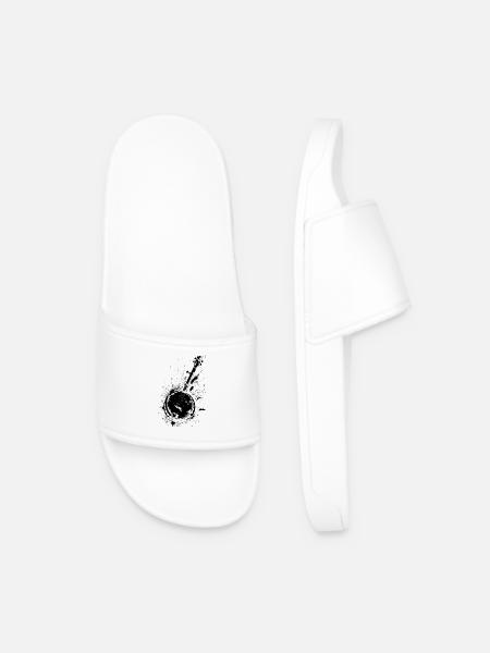 Banjo Street Art - Men’s Pool Sliders - white