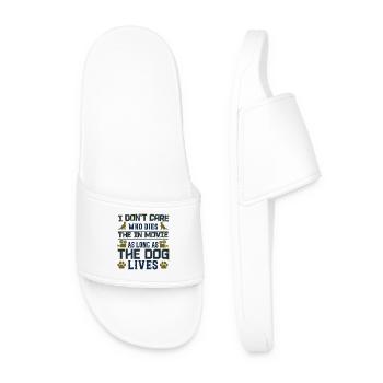 Dog Lives Film Drôle de Dog Lover Merch - Claquettes Homme - blanc - Devant