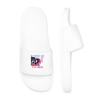 Gamer Gaming Cat Video Game - Men’s Pool Sliders - white - Front