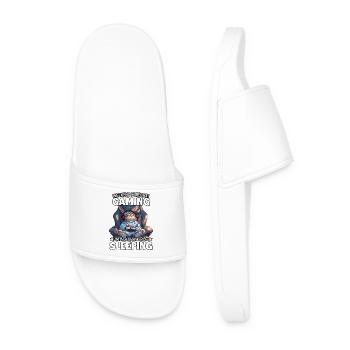 Weekend Gaming: Sleeping Bunny - Men’s Pool Sliders - white - Front