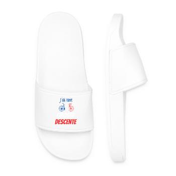 J'ai une Grosse Descente Cycliste France - Claquettes Homme - blanc - Devant