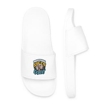 Weimaraner - Men’s Pool Sliders - white - Front