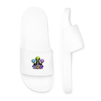Alien Treasure Mage - Men’s Pool Sliders - white - Front