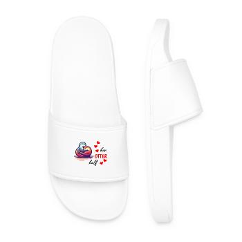Otter Half Love Gift - Men’s Pool Sliders - white - Front