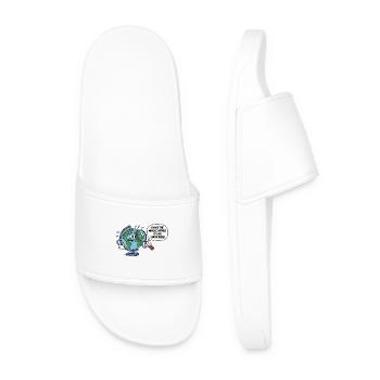 Funny Geography The whole world on your shoulders - Men’s Pool Sliders - white - Front